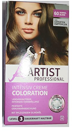 Artist Professional Intensiv Creme Coloration Nr. 60 Dunkelblond Dauerhafte Haarfarbe = 1 Set