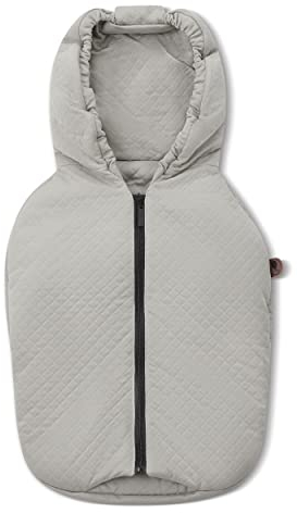 ABC Design Neugeborenen Fußsack – Fußsack für Autositz & Kinderwagen - eingearbeitete Schlitze für Gurtführung & sichere Anbringung des Gurtsystems im Auto (powder)