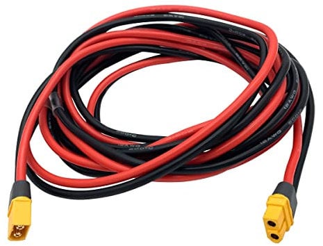 Nuofany XT60 XT60h Extension Cord 10Ft with Female Male for Solar Generator Portable Power Station Solar Panel RC Battery Lipo Battery Pack Portable Power Station 12Gauge Flexible Silicone Wire Cord