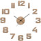 PRIM Veneer DIY Wanduhr, Made in EU, Holz Wand-Deko ∅ 600-1000 mm, 3D Ziffern, Groß XXL, Für Küche, Schlafzimmer (Hellbraun)