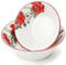 Lashuma Insalatiera in ceramica, set da 2 pezzi, ciotola colorata a forma di papavero, diametro 18 cm, profondità 23 cm