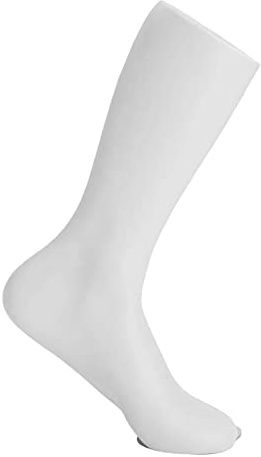 Amagogo Freistehende Herren-Fußschaufensterpuppe, Sock -Ausstellungsständer, Kurzstrumpf-Schaufensterpuppe, wiederverwendbar, tragbares Fußspielzeug für, Weiß, Männlicher linker Fuß