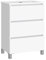 Baikal, Conjunto de baño Natura. Mueble de Baño de Fondo Reducido, con Lavabo cerámico. Distribución Tres Cajones. Mueble MONTADO. Tres Cajones sin Espejo. Fondo 39cm 50 cm Blanco