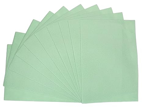 Filzstoff, mintgrün, Premium-Material für Kunst, Nähen, festliche Dekorationen, DIY, Kunstdekoration, Tischkleidung, A4-Filzbögen, 10 Stück