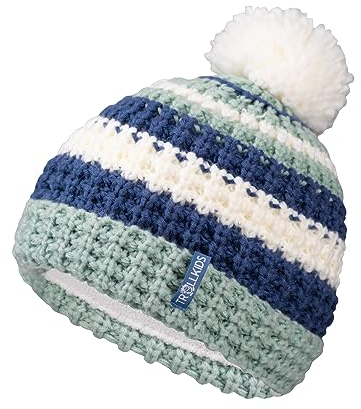 Trollkids Bommelmütze Hallingdal, Kalte Minze/Lotusblau, Größe 48-52
