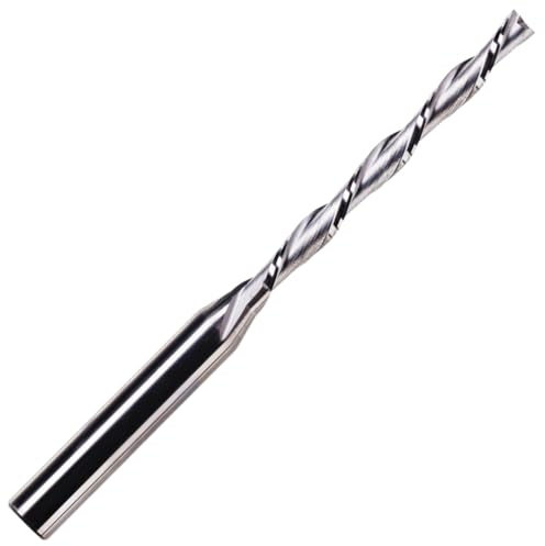 Rennie Tools - 5mm x 42mm Flute x 1/4 (6.35mm) Shank Solid Carbide 2 Flute Down Cut Spiral Router Bit / Cutter Wood MDF Plywood. Compatible With Dewalt, Makita, Katsu, Bosch, Trend router etc