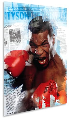 Giallobus - Gemälde - 17 - Tribute Mike Tyson - Acrylglas - 70x100 - Bereit zum Aufhängen - Moderne Gemälde für zu Hause