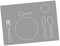Tischset | Platzset abwaschbar - Montessori Kinder Tischset für Jungen und Mädchen - 44 x 32 cm - aus hochwertigem Vinyl (Grau)