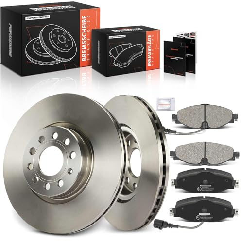 Frankberg Bremsensatz inkl. 2x Bremsscheiben + 4x Bremsbeläge Vorne | Kompatibel mit Passa.t Variant 3G5 CB5 Golf VII 5G1 BE1 BE2 BQ1 Replace# JZW615301H, 5C0615301B