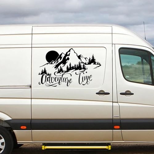 LYABYT Auto Abenteuer Berg Dekor Aufkleber Dekor Aufkleber Abdeckung Auto Tuning Zubehör, für Wohnmobil SUV Wohnmobil Wohnwagen Wohnmobil Vanlife