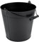 Deko Zinkeimer mit Holzgriff - schwarz / 10 L - Metall Eimer zum Bepflanzen oder Transportieren - Gartendeko Blecheimer Ascheeimer Pflanzeimer Eiskübel Sektkühler