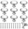 11 Pcs Silvery Drawer Knobs, Cupboard Knobs, Kitchen Cabinet Knobs Handles, Round Furniture Knobs, Silvery Cabinet Door Knobs, Drawer Handles for Kitchen Cupboard Drawer Wardrobe Knobs Handles,Silvery