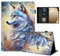 Rostsant Galaxy Tab A9 Plus 11 Inch PU Leather Sleeve Magnetic Stand Galaxy Tab A9 Plus 11 Inch Wallet Tablet Protective Case for Samsung Galaxy Tab A9 Plus White wolf