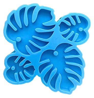 Kristall-Epoxidharz-Form, Monstera-Form, Ohrringe, Anhänger, Gießform, Silikon-Schmuckherstellungswerkzeug