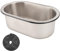 304 fregadero de cocina de acero inoxidable, 13.6 X 8 X 5.2in Fregadero ovalado con agujero de drenaje de 40mm, Pequeño fregadero de una cubeta para barco caravana RV