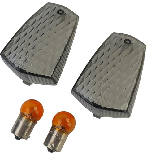 Motorrad Blinkergläser Blinker Paar Smoke für Yamaha FZR FZ XJR XJ TDM 600-1300