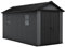 Keter Newton 7515 Gartenhaus - 476x230x246cm, Grau, Evotech™ Kunststoff, Holzoptik, 2 Fenster, Oberlicht, abschließbar