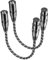 VANDESAIL XLR Cables 0.3m / 1ft 2 Pack, Nylon Braided XLR Microphone Cable Male to Female, Oxygen-Free Copper (OFC),Balanced 3-Pin, Short Audio Mic Lead for Studio, Speaker, Recording,Mixer, PA