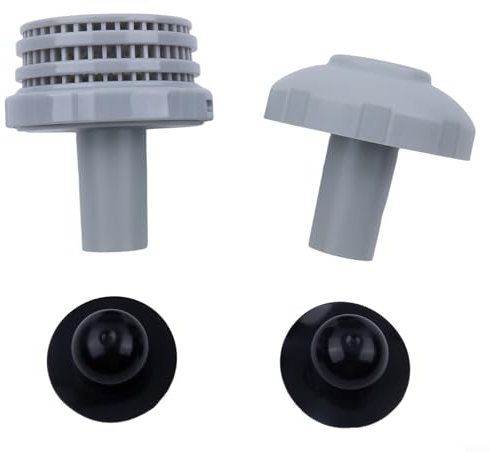 Set di ugelli di ingresso e uscita per piscine fuori terra Intex, serie con tubo da 32 mm, kit di ricambio completo per una migliore circolazione dell'acqua, installazione (nero)