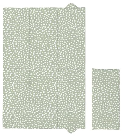 Travel Changing Mat by Mama Shack - Foldable Baby Changing Mat - Lightweight & Waterproof - Ideal for On-The-Go Nappy Changes (Sage Spotty)