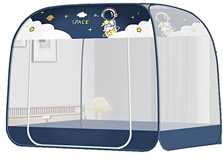 Faltbare Sonnenliegen mit Moskitonetz - Liegestühle für den Außenbereich, Liegestühle für Terrasse, verstellbare Baldachin, Bettvorhänge für Studenten, ideal für Entspannung und Komfort