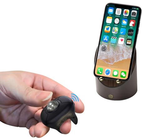 ALEENFOON Kabellose Air Maus,2,4 G + BLT-Fingerring Maus für Steuerung Mobiler Anwendungen, Fahrzeuginformationssystem Besprechungsraum,Multimedia-Klassenzimmer,Trackball Mäuse für PC/Android/MAC