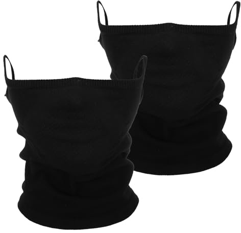 Lusofie Lot de 2 demi-masques moto, cagoule anti-UV pour l'été, masque vélo respirant, cagoule coupe-vent, masque facial élastique résistant aux UV pour hommes et femmes, activités de plein air