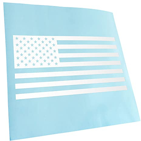 Kiwistar - Autoaufkleber - Weiß - USA Flagge U.S.A Vereinigte Staaten 20 x 10,5 cm - Weiß - Aufkleber für Auto, Laptop, Fahrrad, LKW, Motorrad