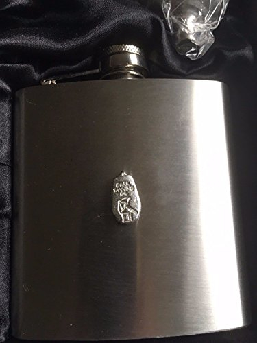 Dark Tanning Oil Sun Cream Bottle 2x1cm TG219 6oz Captive Top Stainless Steel Hip Flask Boxed with Funnel Posted by US Gifts for All 2016 from Derbyshire UK …