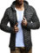 Leif Nelson Strickjacke Herren mit Kapuze & Reissverschluss (Schwarz, Größe M) - Strick Sweatjacke Männer Cardigan für Winter Baumwolle