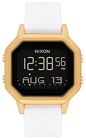Nixon Damen Digital Smart Watch Armbanduhr mit Silikon Armband A1211-508-00