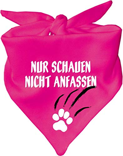 Hunde Dreiecks Halstuch (Fb: pink) (Gr. 1 (55 cm)) Nur schauen Nicht anfassen