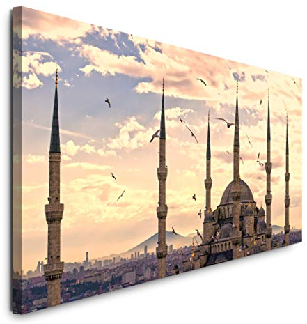 Paul Sinus Art GmbH Istanbul 120x 50cm Panorama Leinwand Bild XXL Format Wandbilder Wohnzimmer Wohnung Deko Kunstdrucke