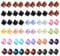 60 Pieces Multi-Colored Mini Hair Clips Small Hair Claw Plastic Hair Jaw Clips for Girls and Women