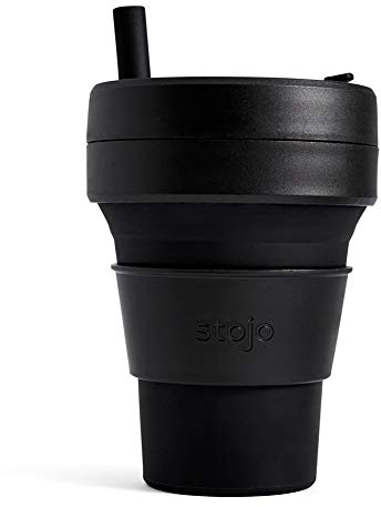 STOJO Biggie Cup klappbecher, Schwarz (Black), 1 Count (Pack of 1)