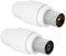 TV Koaxial 1x Stecker 1x Buchse Set IEC Sat Koaxialkabel Adapter Antennenstecker Antennenkabel Verbinder