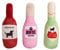 Pearhead Pet Plush Beer, Wine & Rose Dog Squeaker Toys, Novelty Dog Toy, Gift For Pet Parents, Set of 3