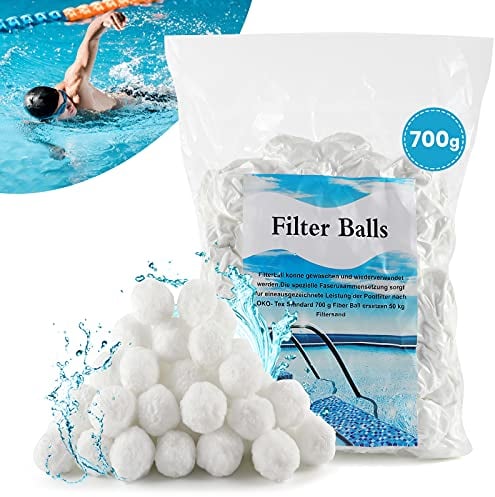 DazSpirit Balles Filtrantes 700g – Remplace 25 kg de Sable Filtrant – Boules de Filtre Piscine Réutilisables – Média de Filtration Haute Performance pour Systèmes de Filtration à Sable