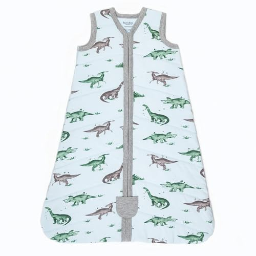 Burt's Bees Baby Unisex-Baby Imker Tragbare Decke 100% Bio-Baumwolle Wickelschlafsack, Gesteppte Pflanzenfresser, Large