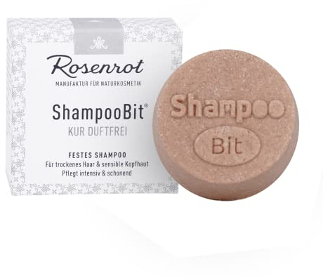 Rosenrot Festes Shampoo, duftfrei (60 g)