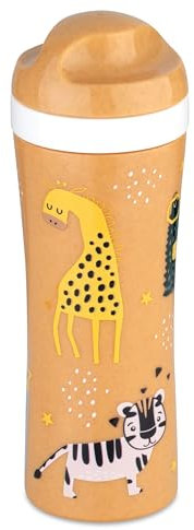 Koziol Botella Oasis Zoo, Botella de Agua, Plástico, Madera Natural, 425 ml