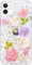 Efitoo Designed for iPhone 11 Pressed Flower Case, Cute Bling Glitter Sparkle Clear with Design Soft Silicone TPU Rubber Dried Real Floral Aesthetic Case for Women Girls (Sparkle Pink Flower)