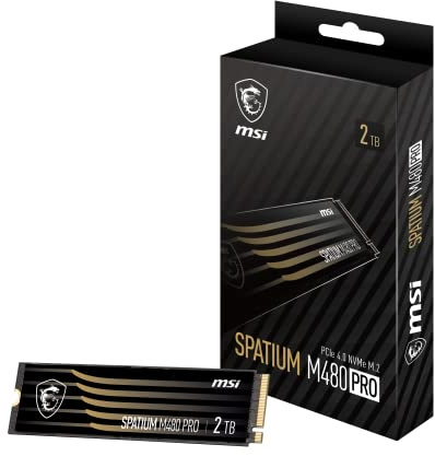 msi SPATIUM M480 PRO PCIe 4.0 NVMe M.2 2TB SSD interno PCIe Gen4 NVMe (SPATIUM M480 PRO PCIe 4.0 NVMe M.2 2TB)