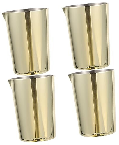 BESTonZON 4 Stück Barkeeper-mischbecher -shaker Champagnerflöten Mixglas Barkeeper Shaker-tassen Krug Zum Mischen Von Cocktails Bar-mischglas Mixer Rostfreier Stahl Martini