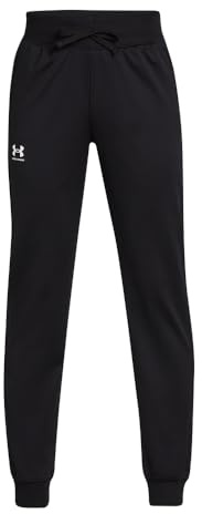 Under Armour Boys Icon Knit Pants, (001) Black / / White, Small