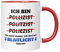 TassenTicker - Ich bin Polizist! Wie auch immer, ich darf Blaulicht fahren - lustige Tasse als Geschenk - Kollegen - Beruf - Dankeschön - Witzig - Geburtstagsgeschenk - Rot