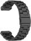 Feysentoe Armband Kompatibel für Garmin Forerunner 965/Forerunner 955 Edelstahl Estrazarmband Uhrenarmband.(Schwarz)