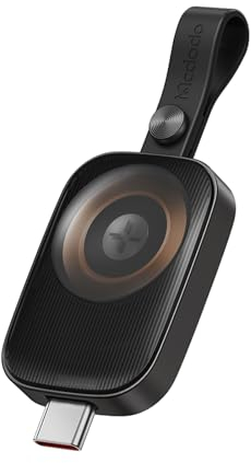 Mcdodo Adattatore Magnetico per Apple Watch, Caricabatterie Wireless per Apple Watch Caricabatterie di Wireless Portatile Viaggiare Caricatore USB Portatile per iWatch Series 9/8/7/6/5/4/3/SE/Ultra