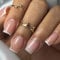 24pcs Short Square False Nails French Tip Stick on Nails White Edge Glitter Gold Press on Nails Removable Glue-on Nails Full Cover Acrylic Fake Nails Set Women Brides Nail Art Accessories
