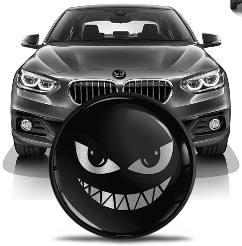 SkinoEu Tuning Emblem für Fronthaube und Kofferraum 82mm Kompatibel mit BMW Emblem 51147057794 Black EN 31